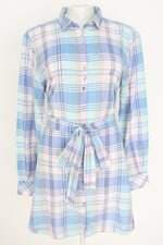 vestido chemise zaiko feminino xadrez com faixa na cintura