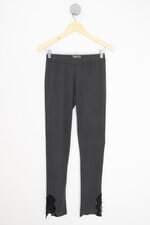 calça de pijama trousseau feminina cinza com renda