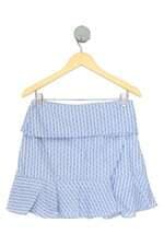 saia Bo.Bô feminina azul com forro e peplum