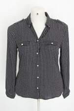 camisa Riachuelo feminina preta estampada