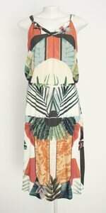 vestido feminino estampado com com forro