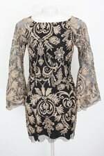 vestido feminino Vida Bela preto com recortes