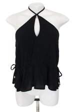 blusa flor de lis feminina preta