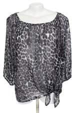 blusa vieha feminina estampada com transparência