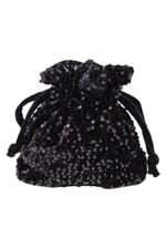 bolsa Zara feminina preta com paetê