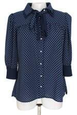 camisa cuplover feminina azul com laço
