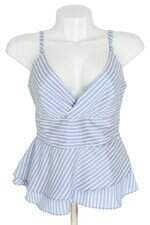 blusa talgui feminina azul com listras