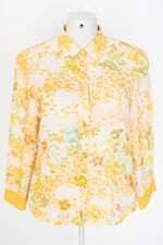 camisa quatsi feminina estampada com transparência