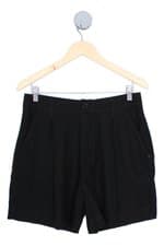 shorts Osklen feminino preto com pregas