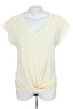 blusa Track & Field feminina bege com drapeado