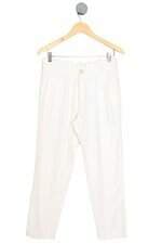 calça de tecido Maria Filó feminina off white com pregas