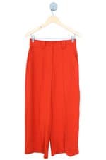 calça de tecido feminina laranja