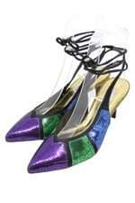 slingback cecconello feminino com recortes em cores