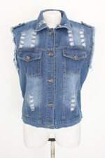 colete jeans jteq7 feminino azul