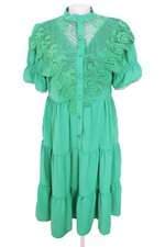 vestido only show feminino verde com meio forro e renda