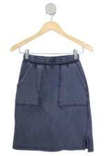 saia Zara kids azul com cós com elástico e fenda