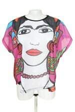 blusa feminina colorida
