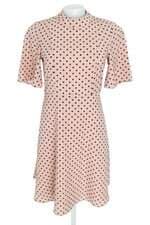 vestido H&M feminino rosa com poás e forro