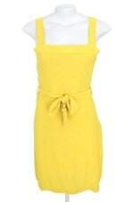 vestido cativa feminino amarelo com faixa na cintura