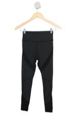 calça legging feminina preta com recortes e tule