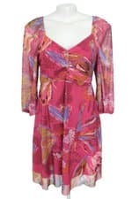 vestido C&A feminino rosa com forro