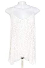 blusa Hollister feminina off white com transparência