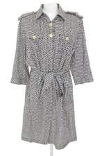 vestido Brooksfield feminino estampado com faixa na cintura