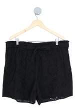shorts berry & co feminino preto com cós com elástico e forro