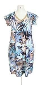 vestido naif feminino estampado com aplique e forro