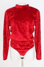 body acostamento feminino vermelho com recortes