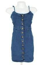 vestido Renner feminino azul com recortes