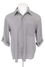 camisa giardino feminina cinza com barra mullet