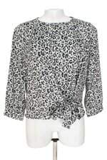 blusa Amaro feminina estampada com faixa na cintura