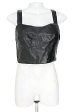 cropped hit feminino preto com franzido