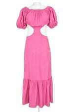 vestido Farm feminino rosa com fenda