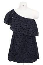 vestido Cris Barros feminino azul com bordado e forro