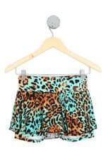 shorts saia esportivo rola moça feminino estampado
