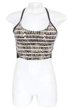 top esportivo Colcci feminino bege estampado