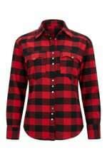 Camisa Feminina Amaro Xadrez Vermelha e Preta