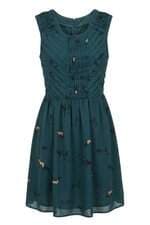 Vestido Antix verde com pregas