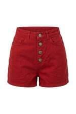 Shorts Sarja Feminino Amaro vermelho
