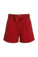 Shorts Sarja Feminino Amaro vermelho
