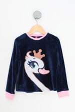 conjunto de pijama Puket kids azul com bordado