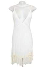 vestido Farm feminino branco com franja