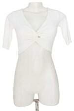 cropped Farm feminino branco com torção