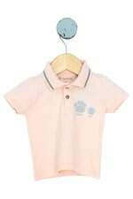 camisa polo Brandili kids rosa com silk