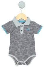 body glinny kids cinza com bordado