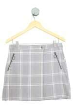 saia Renner feminina cinza xadrez