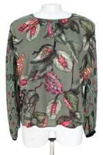 blusa Colcci feminina verde estampada