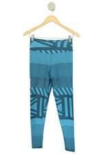 calça legging feminina azul com recortes
